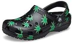 Crocs Unisex-Adult Classic Graphic Clogs, Black/Hemp, 5 Men/7 Women