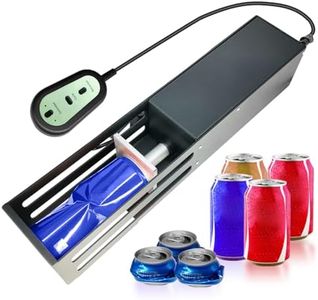 JNSTU Electric Can Crusher with Button Controller, Automatic Can Crushers for Recycling 8/12/16oz Cans, Auto Cycle Mode, Countertop Can Smasher for Recycling Aluminum Seltzer, Soda, Beer Cans (BLACK)