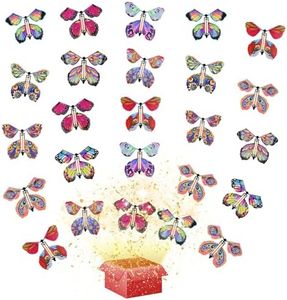 TSHAOUN 25 Piezas Mariposa Voladora Mágicas, Mariposas Magic Juego, Flying Butterfly Toy, Tarjeta Mágica Mariposa Niños para Regalos de Cumpleaños Navidad, Regalos Sorpresa (Color Aleatorio)