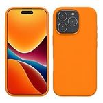 kwmobile Case Compatible with Apple iPhone 16 Pro Max Case - TPU Silicone Phone Cover with Soft Finish - Fruity Orange