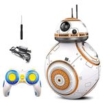 VOLORD 360° Rolling Robot Toys, 2.4G Remote Control Robot Intelligent Star Wars Upgrade RC BB8 Robot With Music Sound Action Figure Gift Toys Ball For Boys & Girls