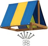 Squirrel Products Tarp Canopy Shade Replacement for Playground Swing Set - 52 x 89 Inch - Blue and Yellow