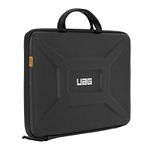 URBAN ARMOR GEAR UAG Large Sleeve With Carrying Handle For 15" Devices [Black] Rugged Tactile Grip Weatherproof Protective Slim Secure Laptop/Tablet Sleeve