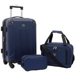 Travelers Club Chicago Hardside Expandable Spinner Luggages, Navy Blue, 3 Piece Set, Chicago Hardside Expandable Spinner Luggage