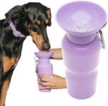 Springer Dog Water Bottle | 625ml Leak-Proof & Portable Drinking for Walking and Travel | Patented Bowl Design, Ideal Dog Gift, BPA-Free | As Seen on Shark Tank | Lilac