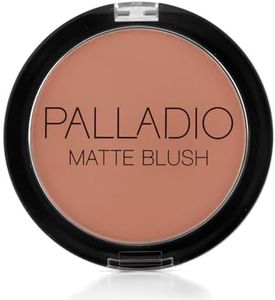 Palladio Matte Blush, Brushes onto Cheeks Smoothly, Soft Matte Look and Even Finish, Flawless Velvety Coverage, Effortless Blending Makeup, Flatters the Face, Convenient Compact, Chic