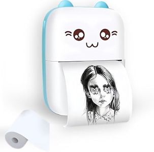 Toy Imagine Mini Portable Thermal Printer Bluetooth Pocket Printer for Kids and Adults 57mm Inkless Photo Label Printer for Notes Stickers Study Rechargeable Assorted