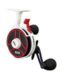 13 Fishing BBFFGWUSA-2.5-LH: Freefall Ghost Maverick - Inline Ice Fishing Reel - Red, White & Blue Color - Left Hand Retrieve