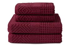 Texere Organic Cotton Bath Towels (Merlot 4 PK, 4) Luxury Towels for Home