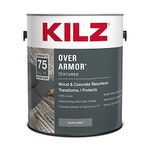 KILZ Over Armor Solid Color Weathered Wood & Concrete Resurfacer, Exterior, Waterproofing, Textured Coating, Slate Gray, 1 Gallon