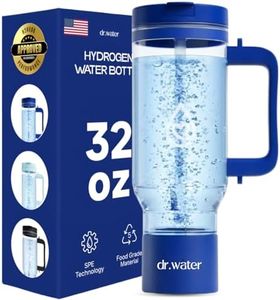 Hydrogen Water Bottle 32 Oz – Portable BPA Free Generator Tumbler with SPE/PEM Technology | Large Hydrogen Flask for Daily Hydration & Energy | H2 Infused Drinking Bottle Blue by Dr Water