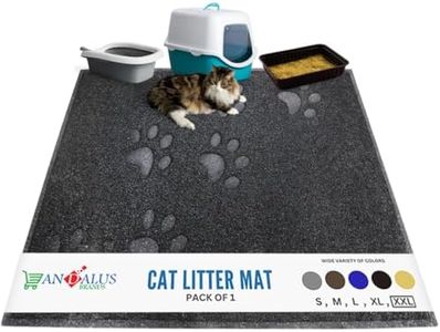 Andalus Jumbo Cat Litter Mat, Pack of 1 - Waterproof, Non-Slip & Easy to Clean Cat Litter Box Mat for Extra Efficient Pet Litter-Trapping, Grey (47” X 35”)