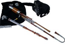 Irish Uilleann Pipes Half Set in D, Student Bagpipe for Beginner, Starter Set of Ireland Bagpipes with a 3 Key Chanter, Bass Baritone and Tenor Drones, Reed, Bellows and a Beginners Guide Booklet