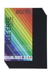 BRUSTRO Elle Erre Coloured Card Stock Craft Paper A4 Size 220 GSM Nero Colour, Pack of 9 Sheets. Black Shade