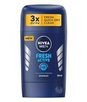 Nivea Men Stick Fresh Active 48h Extra Gentle Clean Skin Feel Protection Effective Formula Provides A Softer Texture Long Lasting Freshness, 50 ml, Pack of 2