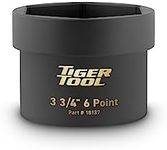 Tiger Tool 3-3/4 Inch 6-Point Axle Nut Socket for Commercial Trucks, Compatible with Class 6 – 8 Semi Trucks, Heavy Duty Transportation Trucks and Equipment, 18137