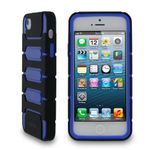 rooCASE Switch (Black/Dark Blue) Hybrid TPU Shell Case for Apple iPhone 5S / 5