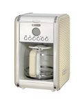 Ariete 1342/03 Retro Style Filter Coffee Machine, 24 Hour Programmable Timer with Pause and Serve Button and Washable Filter, Beige