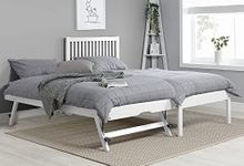 happybeds Wooden Guest Bed, Buxton White Wooden Guest Bed, Single