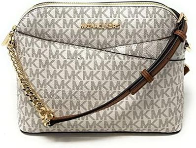 Michael Kors Jet Set Medium Crossbody Leather Handbag (Vanilla)