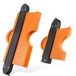 2 Pack 10+5 Inch Contour Gauge Tool, Widen Shape Duplicator with Lock,Profile Outline Shape Carpenter Tool for Woodworking,DIY&Construction, Gifts for Dad/Grandpa/Husband