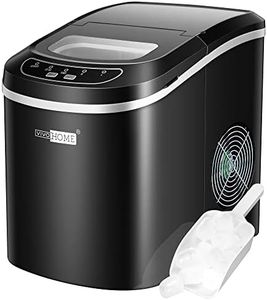VIVOHOME Electric Portable Compact Countertop Automatic Ice Cube Maker Machine with Hand Scoop and Self Cleaning Function 26lbs/Day Black