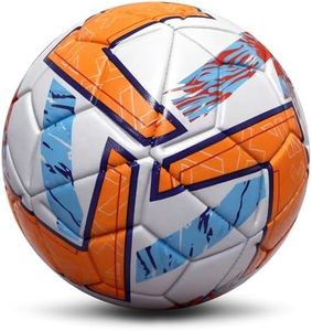 Champhox Soccer Balls Size 5, Official Match Weight Long-Lasting Construction, Outdoor Soccer Balls for Boys Girls Youth Skills Practicing Birthday Easter Gifts (Orange, Size 5)