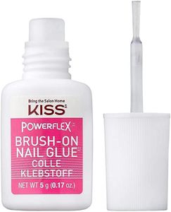KISS Powerflex Brush-On Nail Glue – Ultra Hold Flex Formula for False Nails