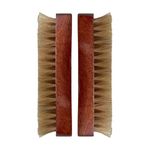 Color Zebra Shoe Brush with Natural Hair (Brown) for Cleaning, Shining & Buffing Boots, Shoes Polish & Leather Care (Pack - 2 Pc)