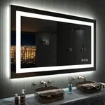 LOAAO 48"X32" LED Bathroom Mirror w
