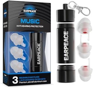 EarPeace High Fidelity Concert Ear Plugs - Hearing Protection Earplugs for Concerts, Festivals, and Loud Venues - 3 Levels of Noise Reduction - Noise Cancelling Ear Plugs Up To 26dB
