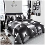 GC GAVENO CAVAILIA 3D Duvet Cover Sets, Reversible Bedding Bed Set, Polycotton Quilt Covers, 3D Triangle, King