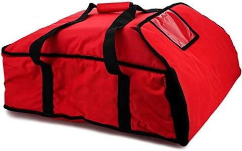 DEAYOU Large Pizza Bag, Insulated Pizza and Food Delivery Bag, Professional Thermal Pizza Warmer Bag, Hot Pizza Carriers for Transport, Moisture Free, Heavy Duty, 56 x 56 x 20cm, Red