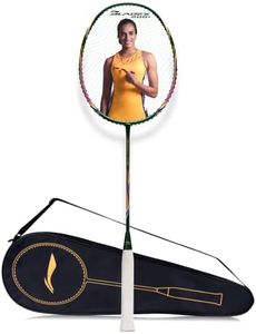 Li-Ning BladeX 200R Carbon Fibre Strung Badminton Racquet with Full Cover | for Professional | Light Head | Dynamic Optimum Frame | Maximum String Tension- 27lbs | Size: 4U (83gm) | Emerald-Gold