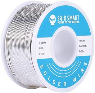 SainSmart 0.6mm Solder Wire 63/37 Tin/Lead Sn63Pb37 with Flux Rosin Core for Electrical Soldering (100g /0.22lbs)