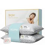 Brightr®️ ‘Eclipse’ 2 Pack Memory Foam Pillow for Neck and Shoulder Pain | Height Adjustable Pillow for Side Sleepers | Osteopath Recommended | Skin Cooling | Anti Dust Mite | Very Firm