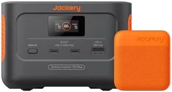 Jackery Explorer 100 Plus Fast Charge Kit, 99Wh LiFePO4 Battery Power Bank with 3-Port 102W Fast Charger, PD 3.0 Fast Charge, Compatible with MacBook Pro/Air, iPhone 15/14 Series