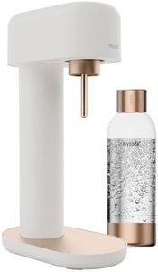 Mysoda: Stilvoller Ruby 2 Wassersprudler aus robustem Aluminium (ohne CO2-Zylinder) mit hochwertiger 1-Liter-Wasserflasche in Premiumdesign - Weiß-Kupfer