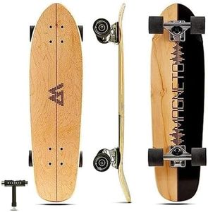 Magneto Complete Skateboard | 27.5" x 7.5" | Canadian Maple Wood | 60 MM Urethane Wheels | Double Kick Concave Deck | Kids Skateboard Cruiser Skateboards | Skateboard for Beginners, Teens & Adults
