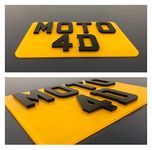 7x5-8x6 4D Motorbike Show Number Plate