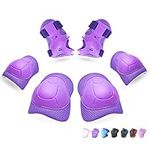 Kids/Youth Knee Pad Elbow Wrist Pads Guards Protective Gear Set for Roller Skates Cycling Bike Skateboard Inline Skatings Scooter Riding Sports,Suitable for Multiple Sports Outdoor Activities