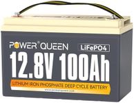 Power Queen 12V 100Ah LiFePO4 Battery, Group 31, 1280Wh Deep Cycle Lithium Battery 12V with 100A BMS, 4000-15000 Rechargeable Cycles, Support in Series/Parallel, For Camper, RV, Trolling Motor, Marine