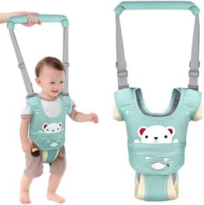 TOFFCAEA Baby Walking Harness, Handheld Baby Walking Helper for Toddlers with Detachable Crotch, Walk Support Assist Trainer Tool for 7-24 Month Old(Green)