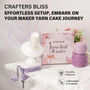 INMAKER Hand Operated Yarn Winder – Wool Ball Winder for Knitting