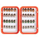 Goture 40pcs Wet Fly Fishing Flies with Magnetic Fly Box, Fly Fishing Lures, Wet Flies for Fly Fishing Trout Bass, Fly Fishing Accessories, Fly Fishing Gifts for Men and Women