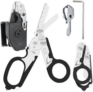 Pro 6-in-1 Foldable Trauma Shears with Strap Cutter, Stainless Steel Medical Scissors for Nurses, Raptor Trauma Shears Holster with Glass Breaker, Surgical EMT Scissors for Nursing Students & Doctors