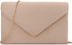 BBjinronjy Evening Bags Clutch Purse for Women Handbags for Wedding Party Cocktail Prom Crossbody Shoulder Bag Faux Suede with Detachable Chain (Nude)