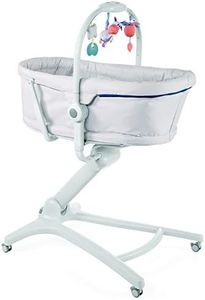 Chicco Baby Hug 4en1 Berceau Multifonction pour bébé 0 mois - 15 kg, lit bébé, chaise haute et chaise de table, avec barre de jeu, dossier inclinable, hauteur réglable et 4 roues