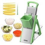 Upgrade Mandoline Food Slicer for Kitchen, Adjustable Potato Slicer, Multifunctional Vegetable Chopper, Mandolin, Potato Cutter,Detachable Blade Easy Clean Chopping Artifact (Green)