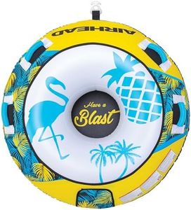 Airhead Blast, 3 Rider Towable Tube for Boating with Dual Tow Points